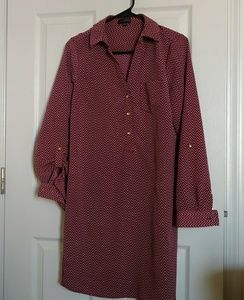 Limited chevron shirt dress